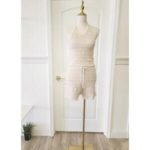Knit Halter Top Short Set